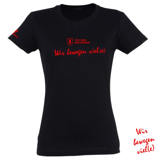 TSV T-Shirt "Wir bewegen viel(e)" Damen / schwarz