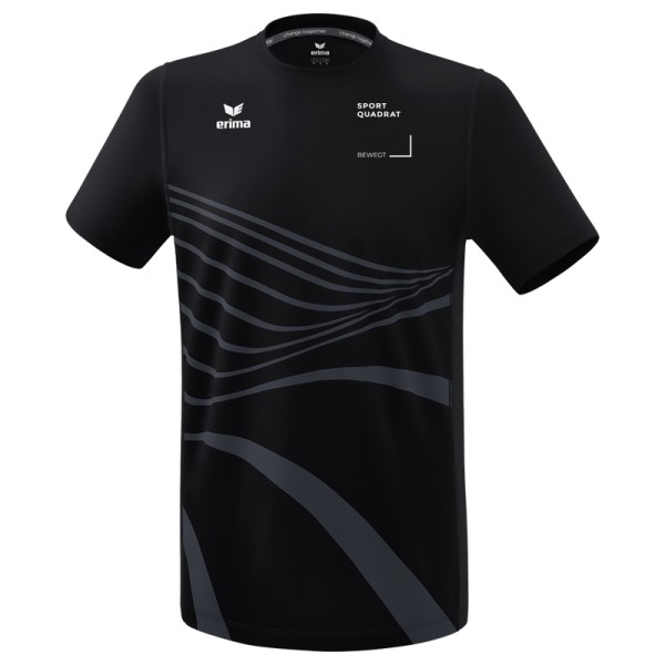 SportQuadrat Laufshirt Herren / schwarz