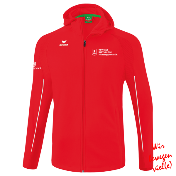 Fitnessgymnastik Unisex Trainingsjacke mit Kapuze