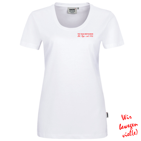 Yoga Damen Rundhals T-Shirt / weiss