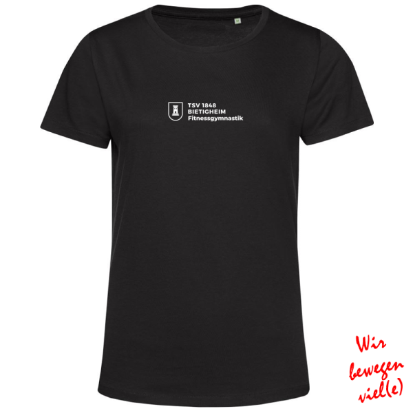 Fitnessgymnastik Damen T-Shirt / schwarz