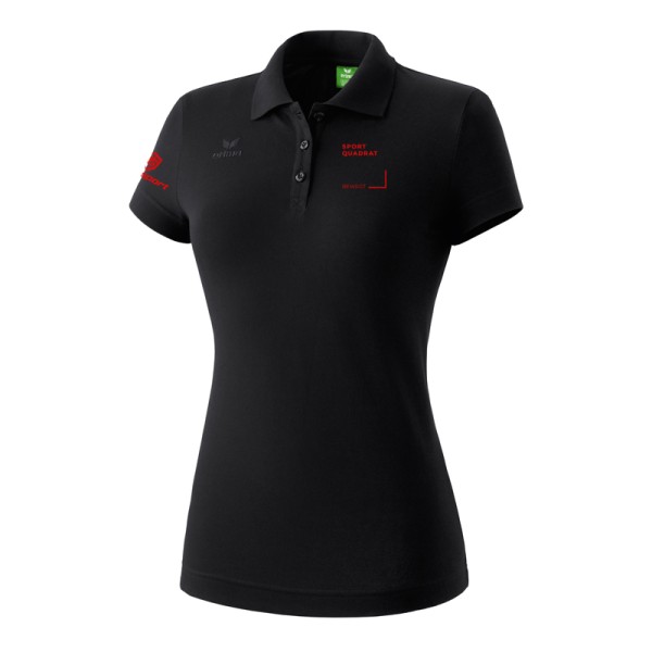 SportQuadrat Polo-Shirt Damen / schwarz