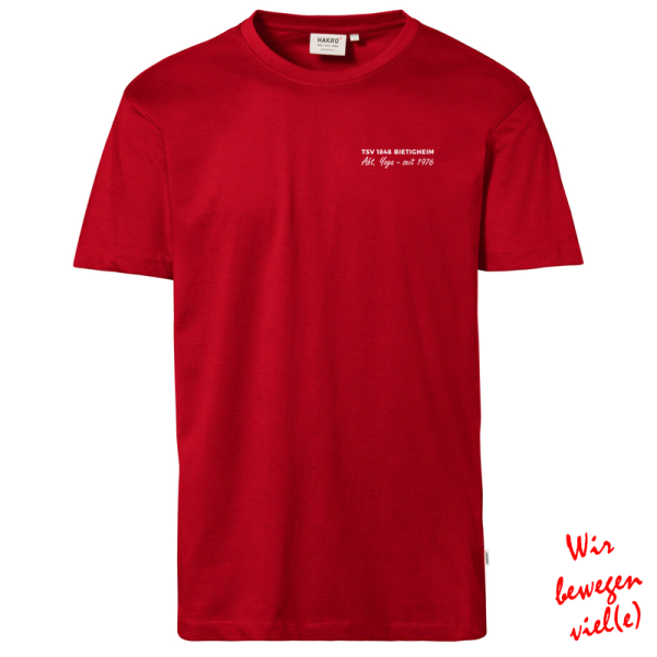 Yoga Herren Rundhals T-Shirt / rot