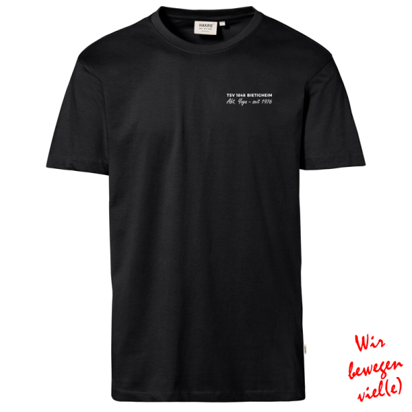 Yoga Herren Rundhals T-Shirt / schwarz