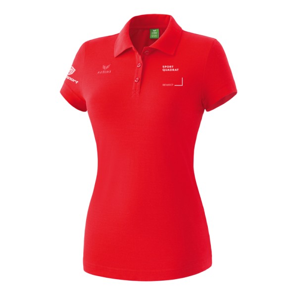 SportQuadrat Polo-Shirt Damen / rot