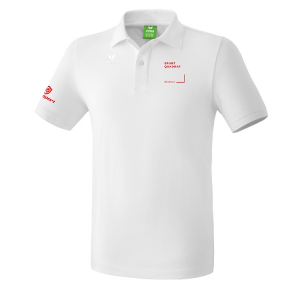 SportQuadrat Polo-Shirt Herren/Kinder / weiß