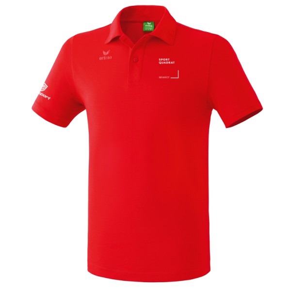 SportQuadrat Polo-Shirt Herren/Kinder / rot
