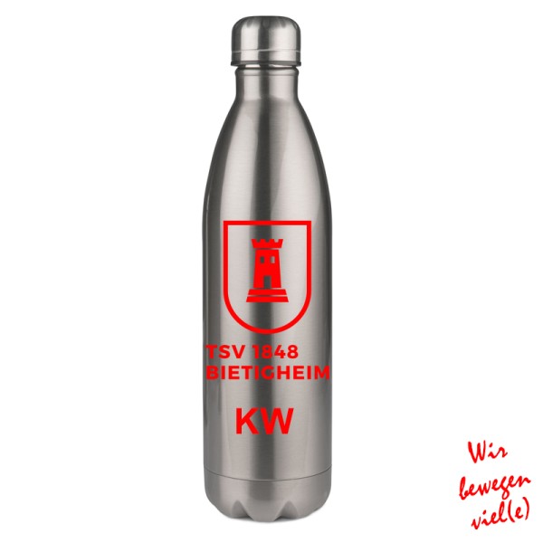 TSV Thermo-Edelstahl Trinkflasche / silber