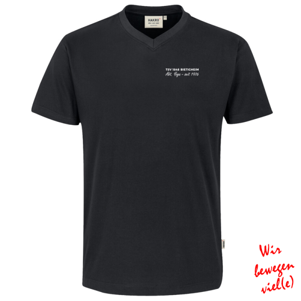 Yoga Herren V-Neck T-Shirt / schwarz