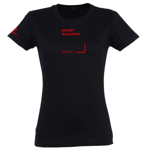 SportQuadrat T-Shirt Damen / schwarz