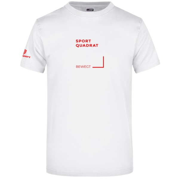 SportQuadrat T-Shirt Herren / weiß