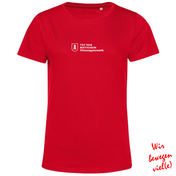 Fitnessgymnastik Damen T-Shirt / rot