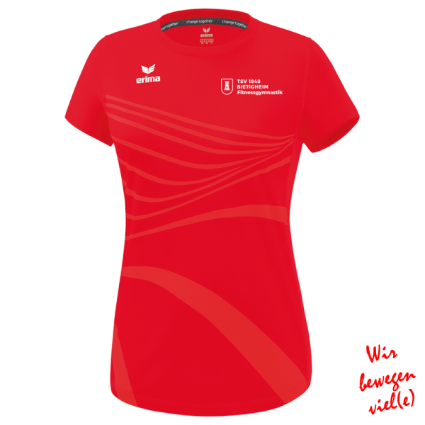 Fitnessgymnastik Damen Laufshirt / mit Rückenlogo
